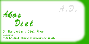akos diel business card